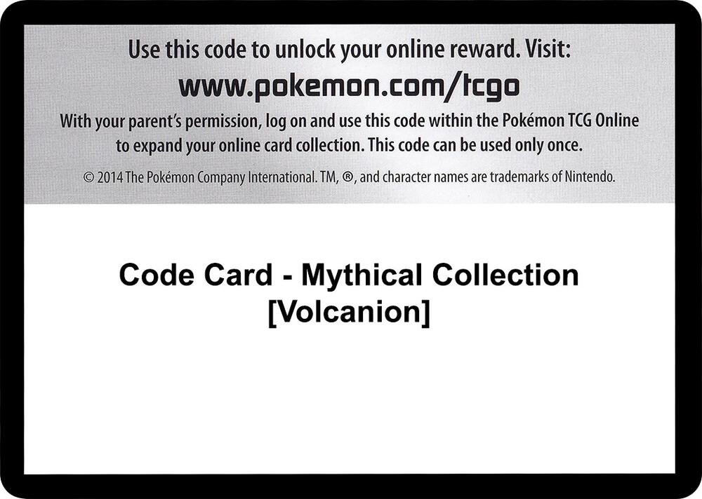 Code Card Mythical Collection Volcanion  (XY - Evolutions)  | Good Games Adelaide SA