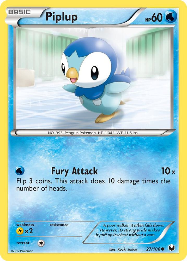 Piplup 27/108 (Dark Explorers)  - Reverse Holofoil | Good Games Adelaide SA