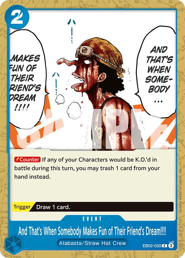 And That's When Somebody Makes Fun of Their Friend's Dream!!!! [Extra Booster: Memorial Collection] | Good Games Adelaide SA