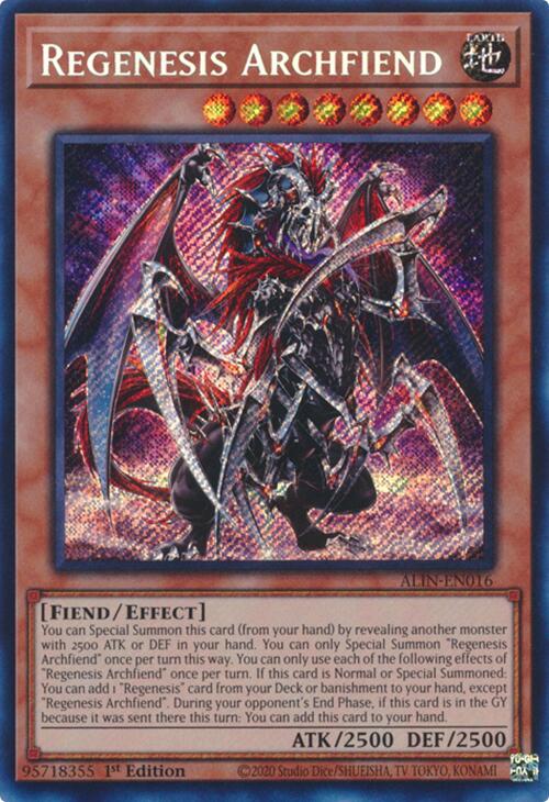 Regenesis Archfiend [ALIN-EN016] Secret Rare | Good Games Adelaide SA