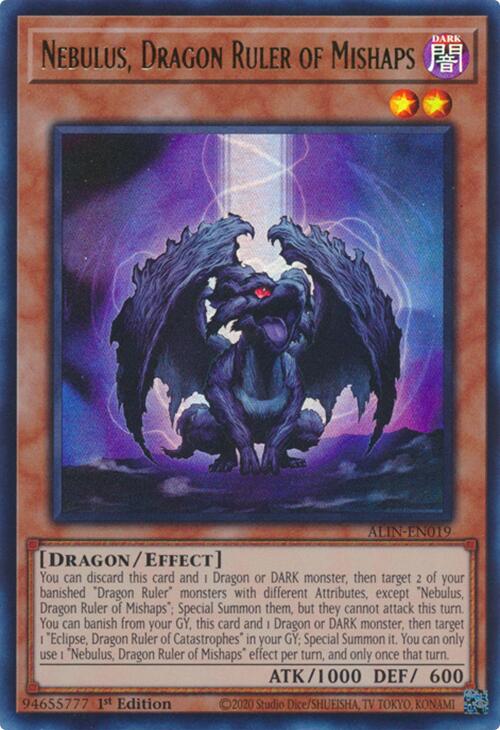 Nebulus, Dragon Ruler of Mishaps [ALIN-EN019] Ultra Rare | Good Games Adelaide SA