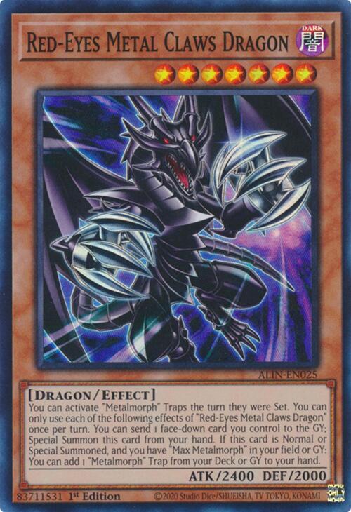 Red-Eyes Metal Claws Dragon [ALIN-EN025] Super Rare | Good Games Adelaide SA