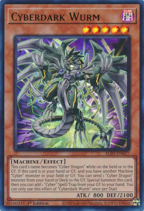 Cyberdark Wurm [ALIN-EN027] Ultra Rare | Good Games Adelaide SA