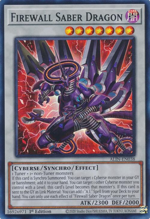 Firewall Saber Dragon [ALIN-EN038] Super Rare | Good Games Adelaide SA