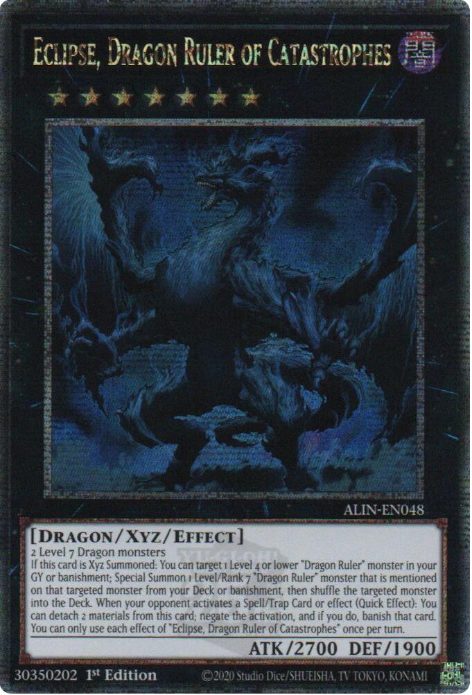 Eclipse, Dragon Ruler of Catastrophes [ALIN-EN048] Quarter Century Secret Rare | Good Games Adelaide SA
