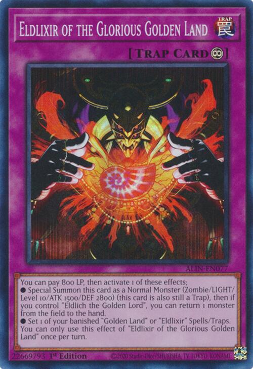 Eldlixir of the Glorious Golden Land [ALIN-EN077] Super Rare | Good Games Adelaide SA