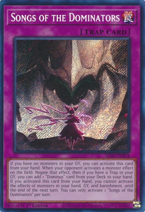 Songs of the Dominators [ALIN-EN078] Secret Rare | Good Games Adelaide SA