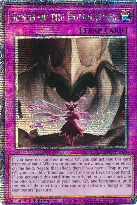 Songs of the Dominators [ALIN-EN078] Quarter Century Secret Rare | Good Games Adelaide SA