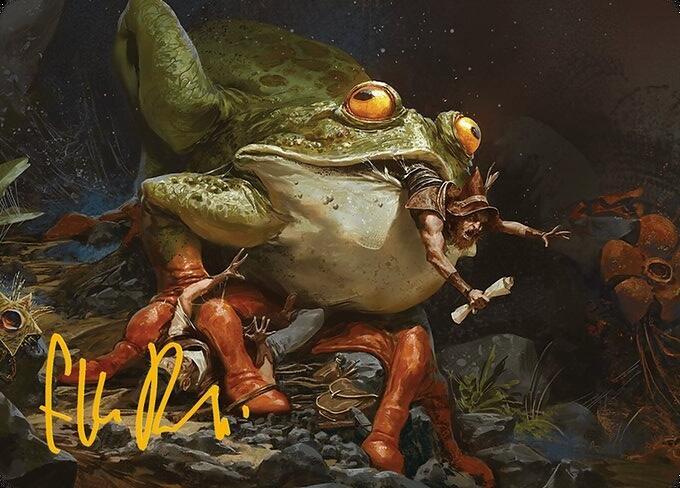 Rampant Frogantua Art Card Gold Stamped Signature 32 (Art Series: Modern Horizons 3)  | Good Games Adelaide SA