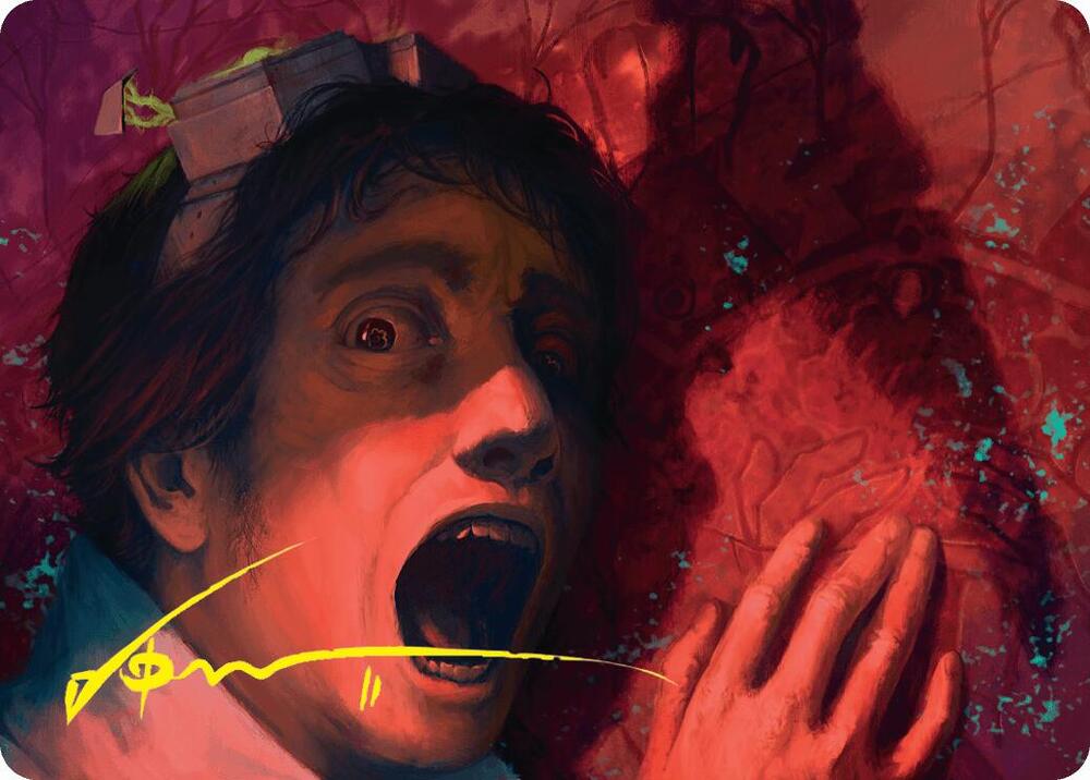 Murder Art Card Gold Stamped Signature 9 (Art Series: Duskmourn: House of Horror)  | Good Games Adelaide SA
