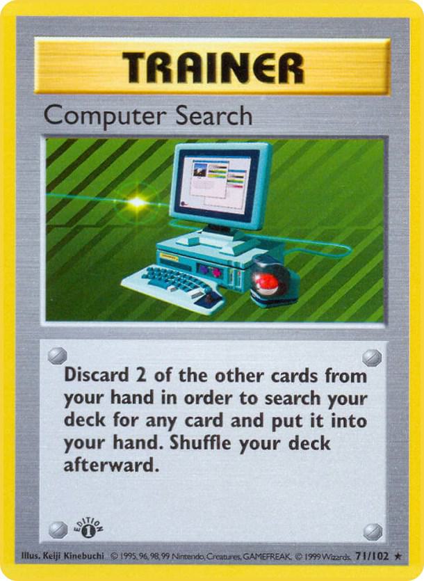 Computer Search 071/102 (Base Set (Shadowless))  - 1st Edition | Good Games Adelaide SA