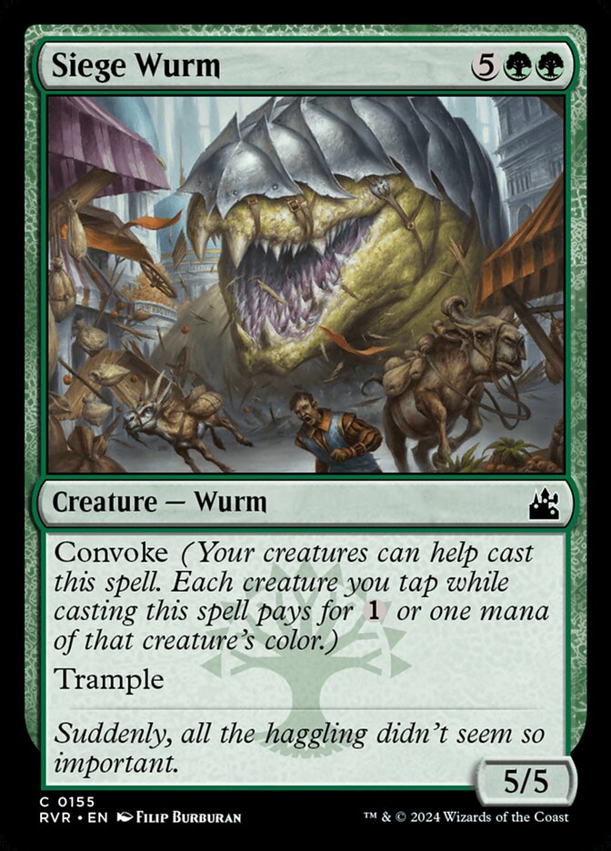 Siege Wurm 155 (Ravnica Remastered)  - Foil | Good Games Adelaide SA