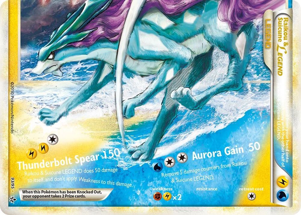 Raikou and Suicune Legend Bottom 93/95 (Unleashed)  - Holofoil | Good Games Adelaide SA