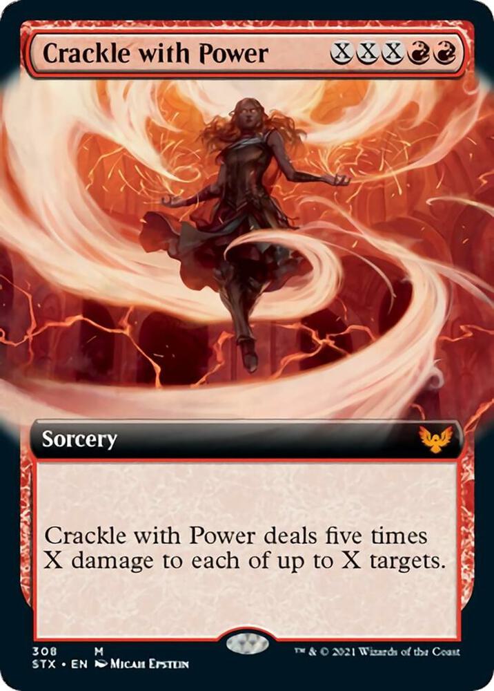 Crackle with Power Extended Art 308 (Strixhaven: School of Mages)  | Good Games Adelaide SA