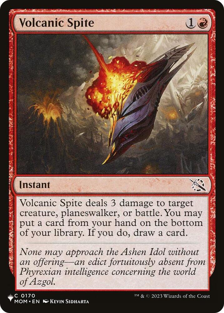 Volcanic Spite 0170 (The List Reprints)  | Good Games Adelaide SA