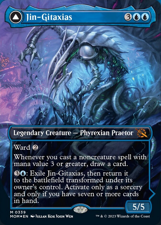 Jin-Gitaxias // The Great Synthesis (Borderless Alternate Art) [March of the Machine] | Good Games Adelaide SA