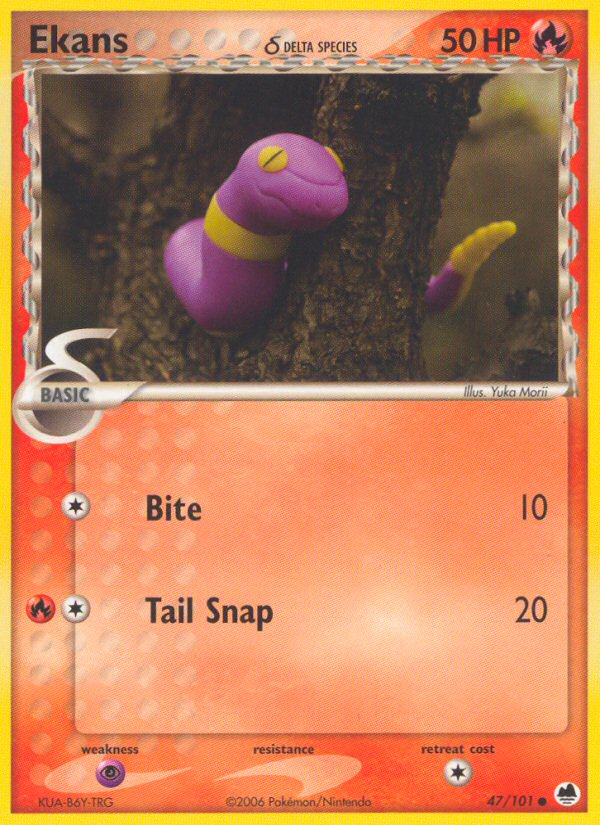 Ekans (47/101) (Delta Species) [EX: Dragon Frontiers] | Good Games Adelaide SA