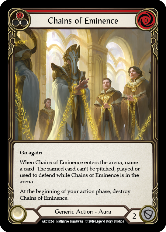 Chains of Eminence [ARC162-S] 1st Edition Rainbow Foil | Good Games Adelaide SA