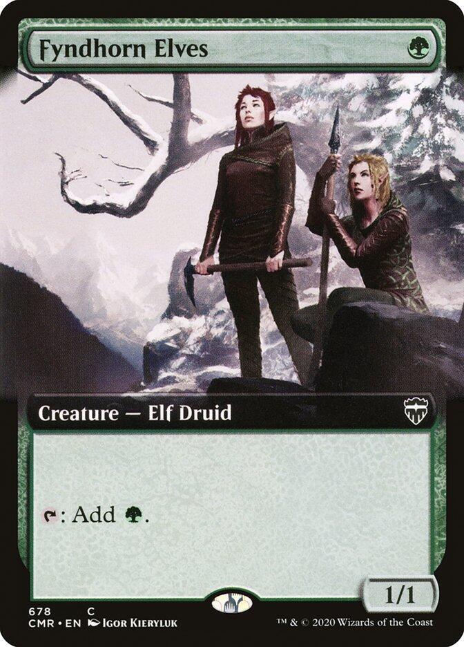 Fyndhorn Elves 678 (Commander Legends)  - Extended Art Foil | Good Games Adelaide SA