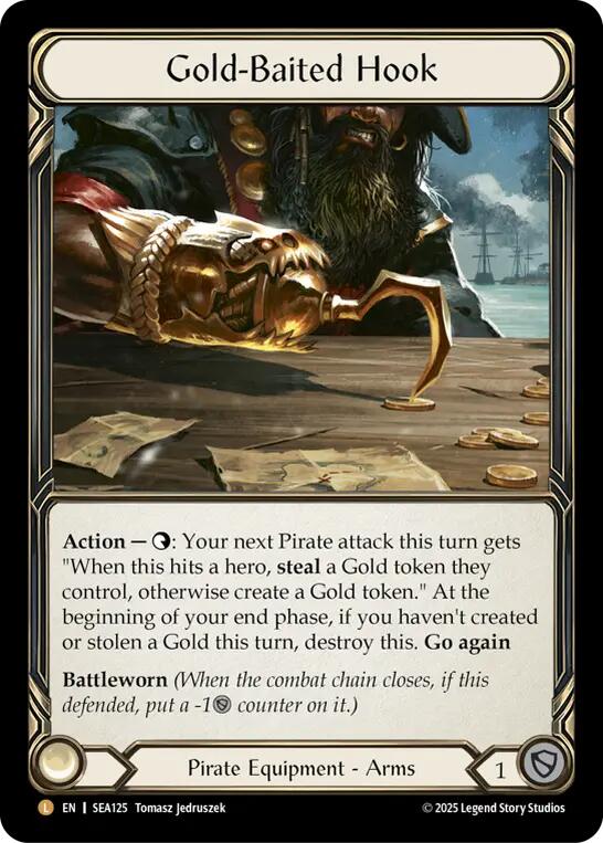 Gold-Baited Hook (Rainbow Foil) [SEA125] (High Seas)  Rainbow Foil | Good Games Adelaide SA