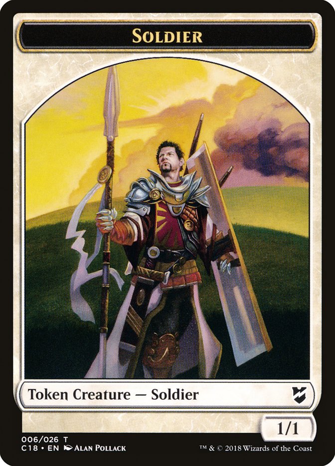 Cat // Soldier Double-sided Token [Commander 2018 Tokens] | Good Games Adelaide SA