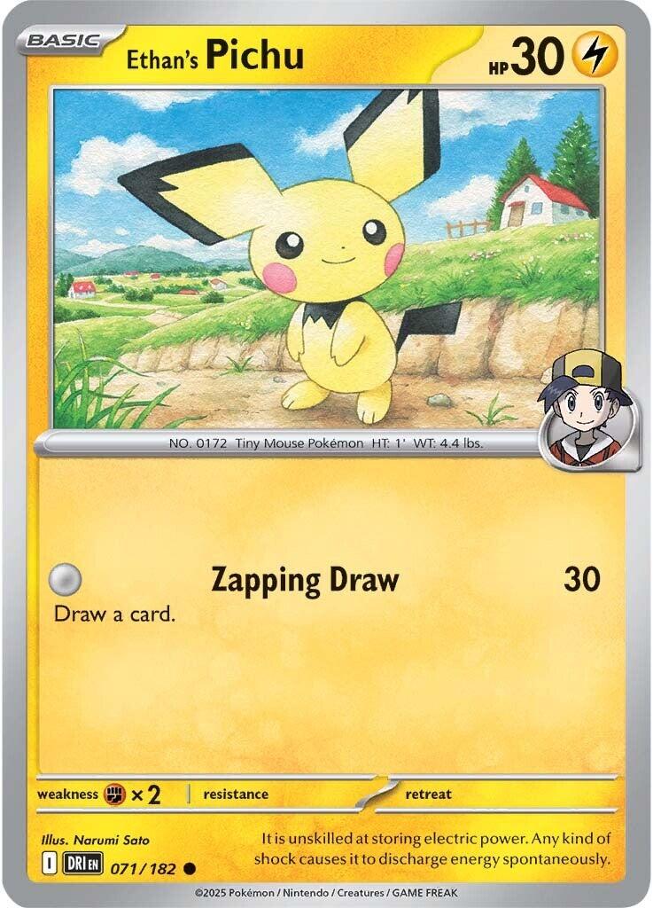 Ethan's Pichu (071/182) [Scarlet & Violet: Destined Rivals] | Good Games Adelaide SA