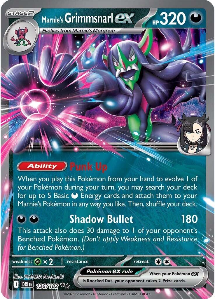 Marnie's Grimmsnarl ex (136/182) [Scarlet & Violet: Destined Rivals] | Good Games Adelaide SA