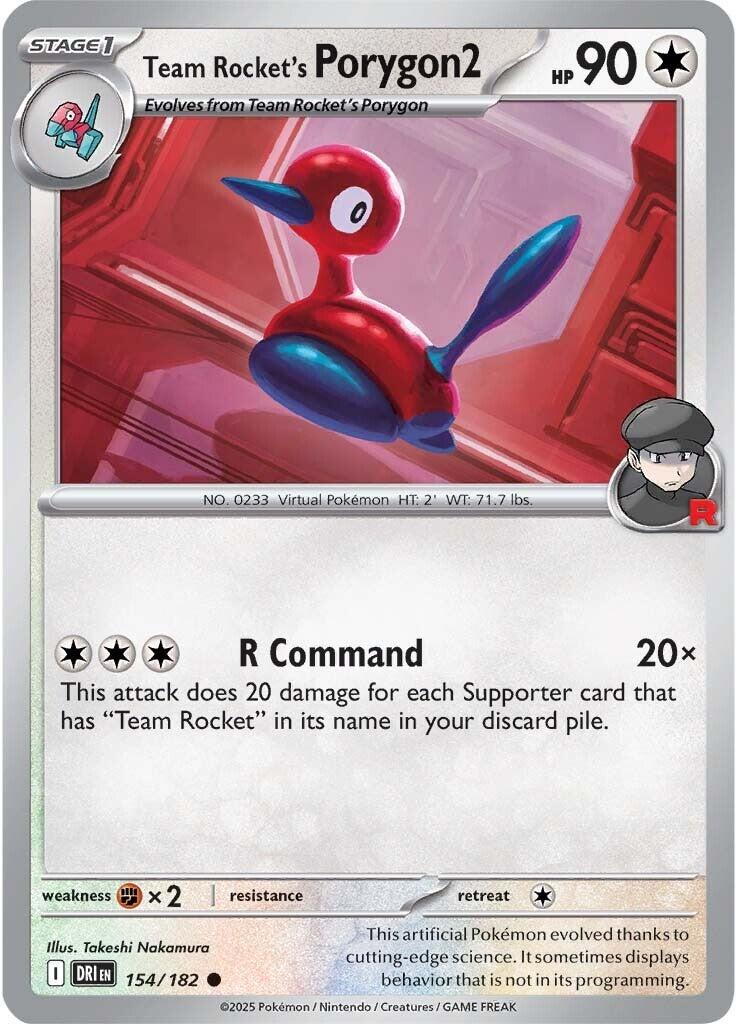 Team Rocket's Porygon2 (154/182) [Scarlet & Violet: Destined Rivals] | Good Games Adelaide SA