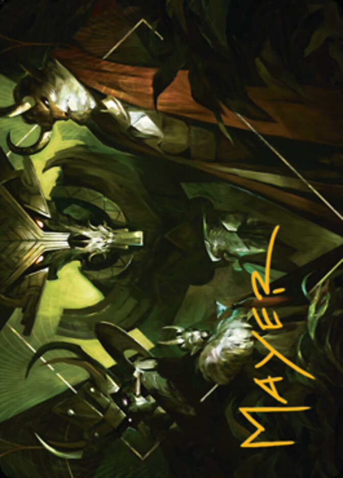 Meeting of the Five Art Card (Gold-Stamped Signature) [Streets of New Capenna Art Series] | Good Games Adelaide SA