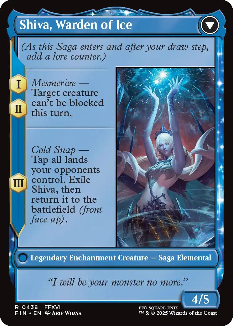Jill, Shiva's Dominant // Shiva, Warden of Ice (Extended Art) [FINAL FANTASY] | Good Games Adelaide SA