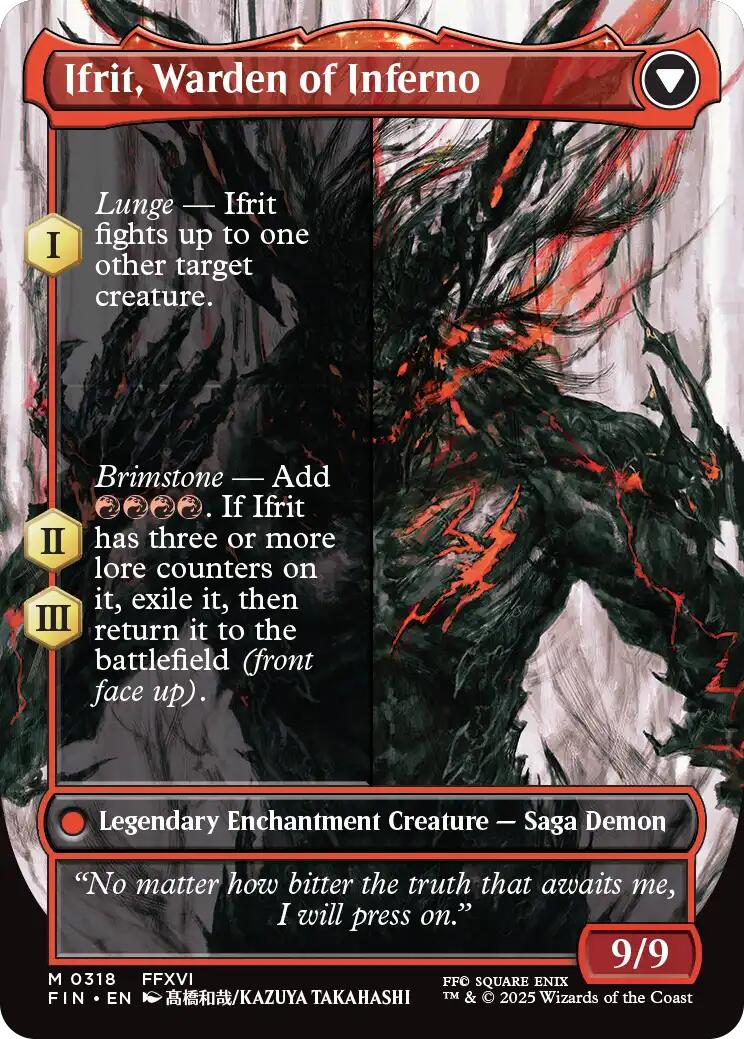 Clive, Ifrit's Dominant // Ifrit, Warden of Inferno (Borderless) (0318) [FINAL FANTASY] | Good Games Adelaide SA