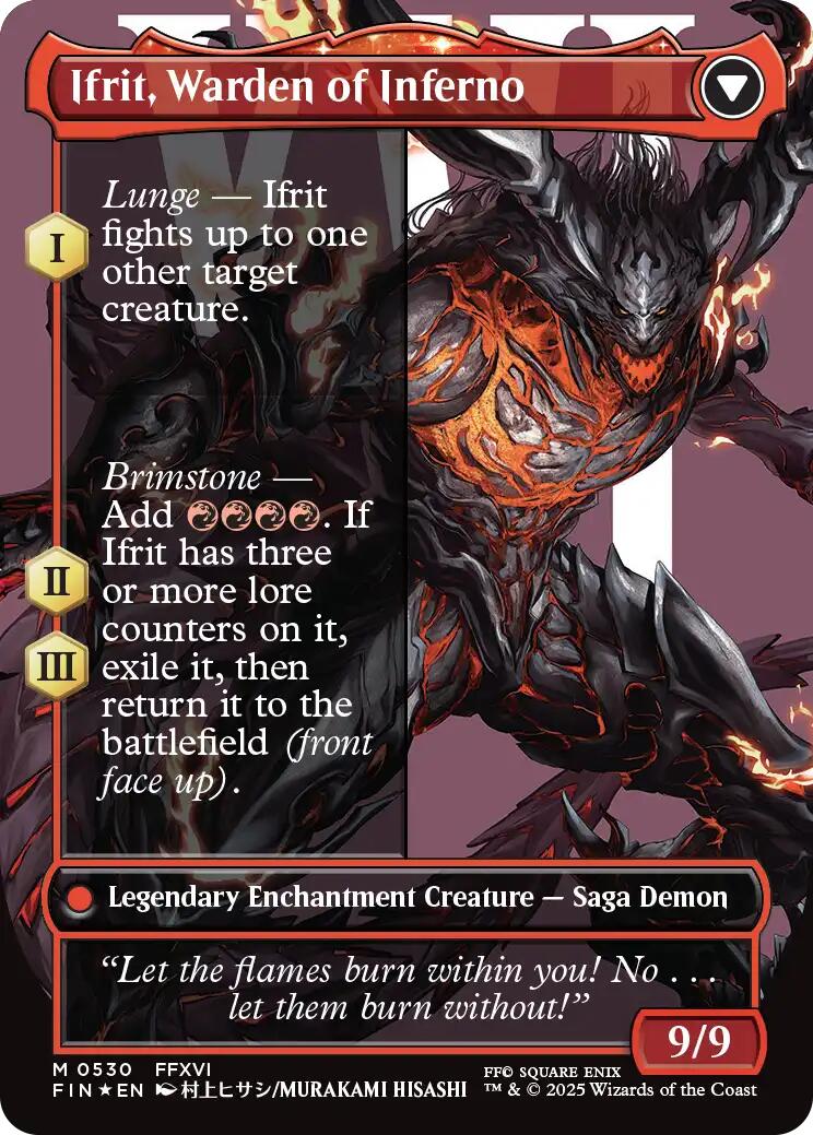 Clive, Ifrit's Dominant // Ifrit, Warden of Inferno (Borderless) (Surge Foil) [FINAL FANTASY] | Good Games Adelaide SA