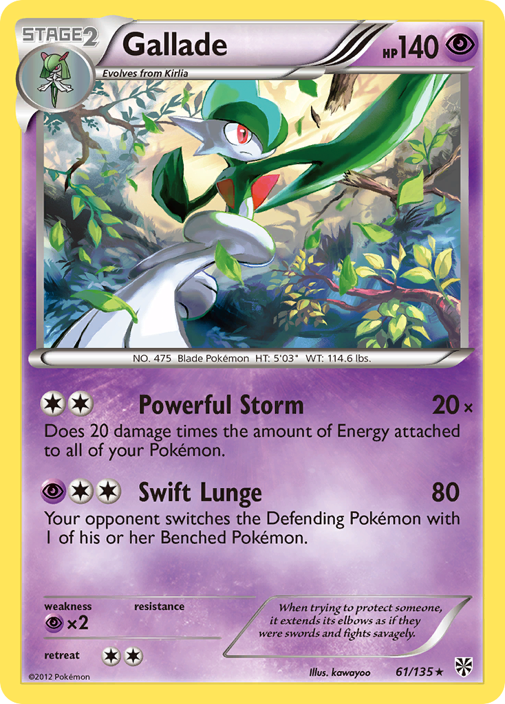Gallade (61/135) [Black & White: Plasma Storm] | Good Games Adelaide SA
