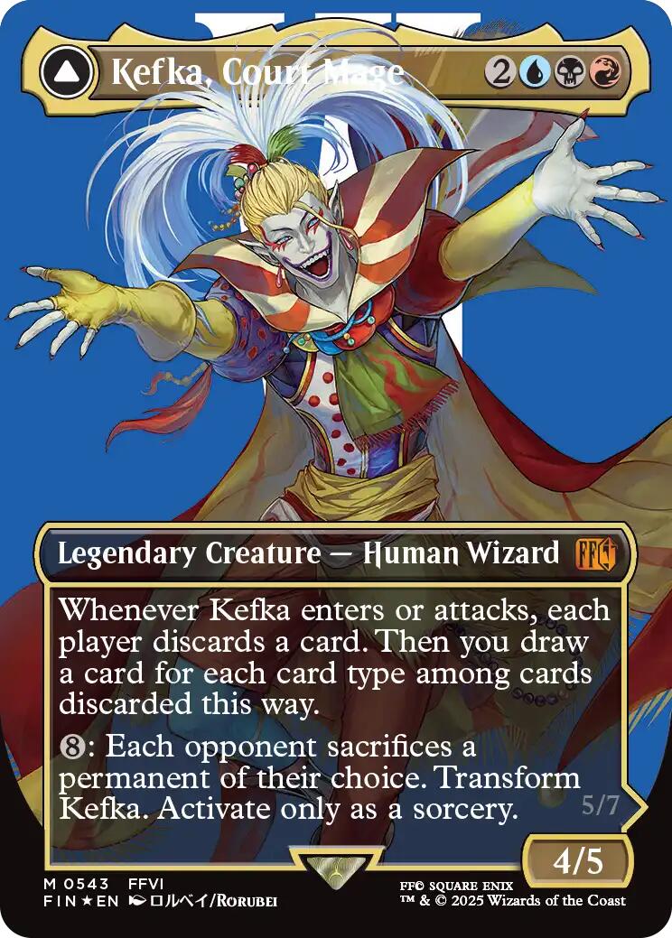 Kefka, Court Mage // Kefka, Ruler of Ruin (Borderless) (Surge Foil) [FINAL FANTASY] | Good Games Adelaide SA