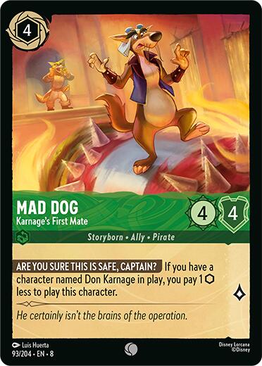 Mad Dog - Karnage's First Mate (93/204) [Reign of Jafar] | Good Games Adelaide SA