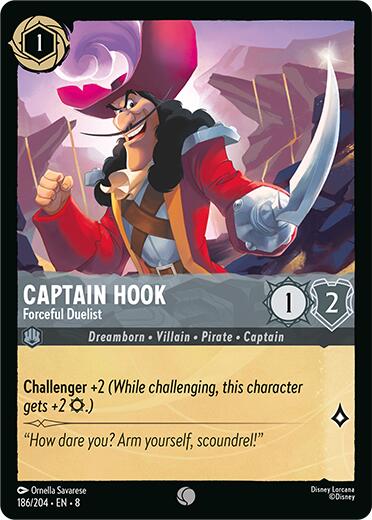 Captain Hook - Forceful Duelist (186/204) [Reign of Jafar] | Good Games Adelaide SA