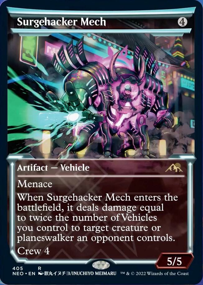 Surgehacker Mech 405 (Kamigawa: Neon Dynasty)  - Showcase Foil | Good Games Adelaide SA