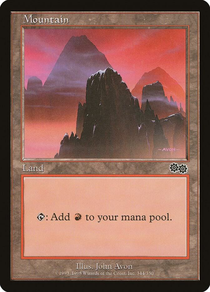 Mountain 344 344 (Urza's Saga)  | Good Games Adelaide SA