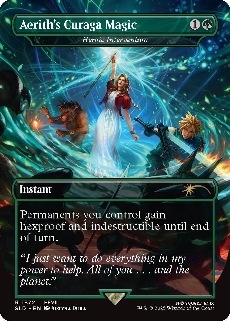 Aerith's Curaga Magic - Heroic Intervention [Secret Lair Drop Series] | Good Games Adelaide SA