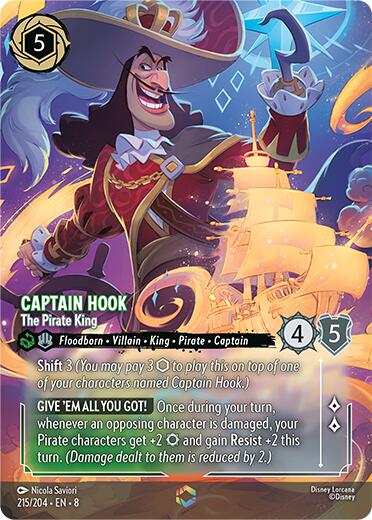 Captain Hook - The Pirate King (Enchanted) (215/204) [Reign of Jafar] | Good Games Adelaide SA