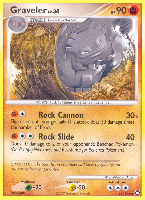 Graveler (51/123) [Diamond & Pearl: Mysterious Treasures] | Good Games Adelaide SA