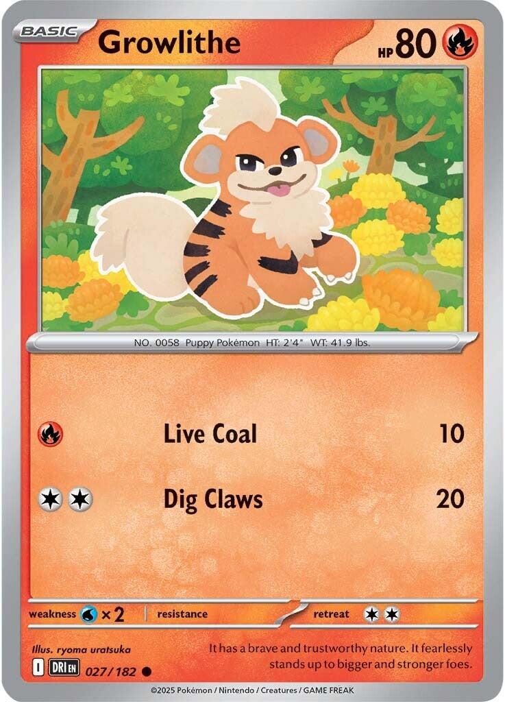 Growlithe (027/182) [Scarlet & Violet: Destined Rivals] | Good Games Adelaide SA