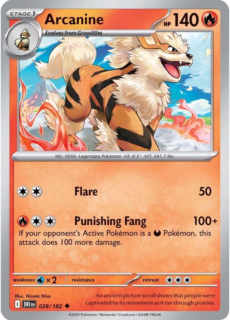 Arcanine (028/182) [Scarlet & Violet: Destined Rivals] | Good Games Adelaide SA