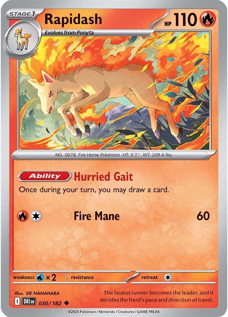 Rapidash (030/182) [Scarlet & Violet: Destined Rivals] | Good Games Adelaide SA