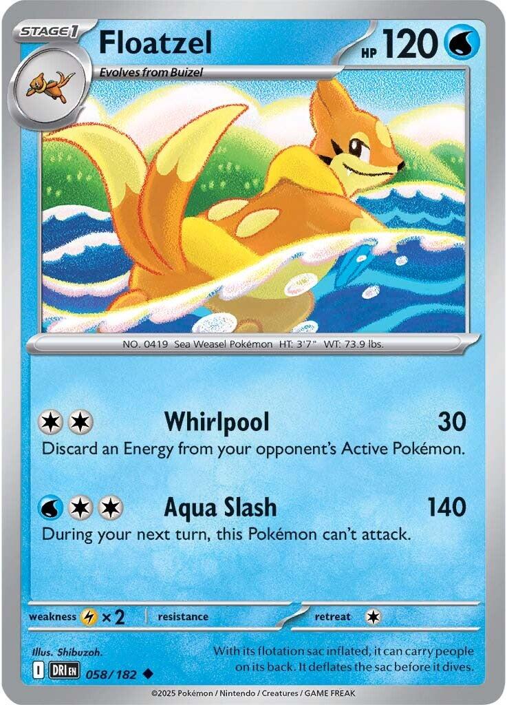 Floatzel (058/182) [Scarlet & Violet: Destined Rivals] | Good Games Adelaide SA
