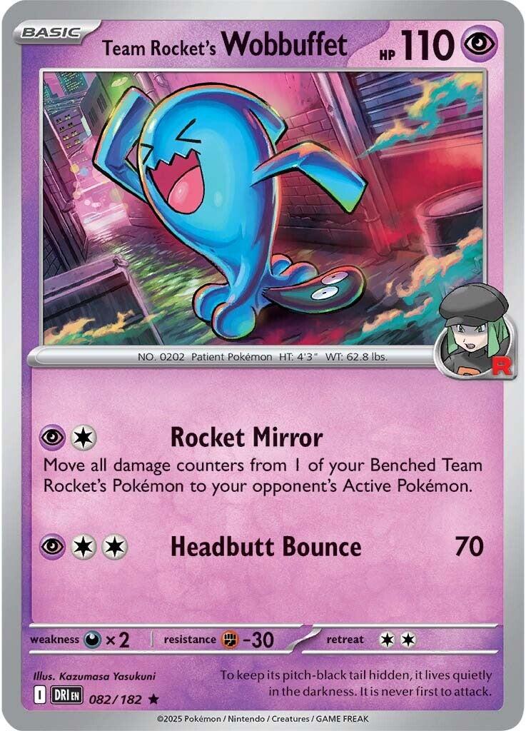 Team Rocket's Wobbuffet (082/182) [Scarlet & Violet: Destined Rivals] | Good Games Adelaide SA