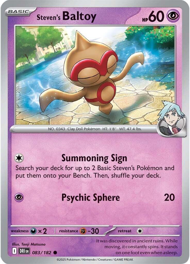 Steven's Baltoy (083/182) [Scarlet & Violet: Destined Rivals] | Good Games Adelaide SA