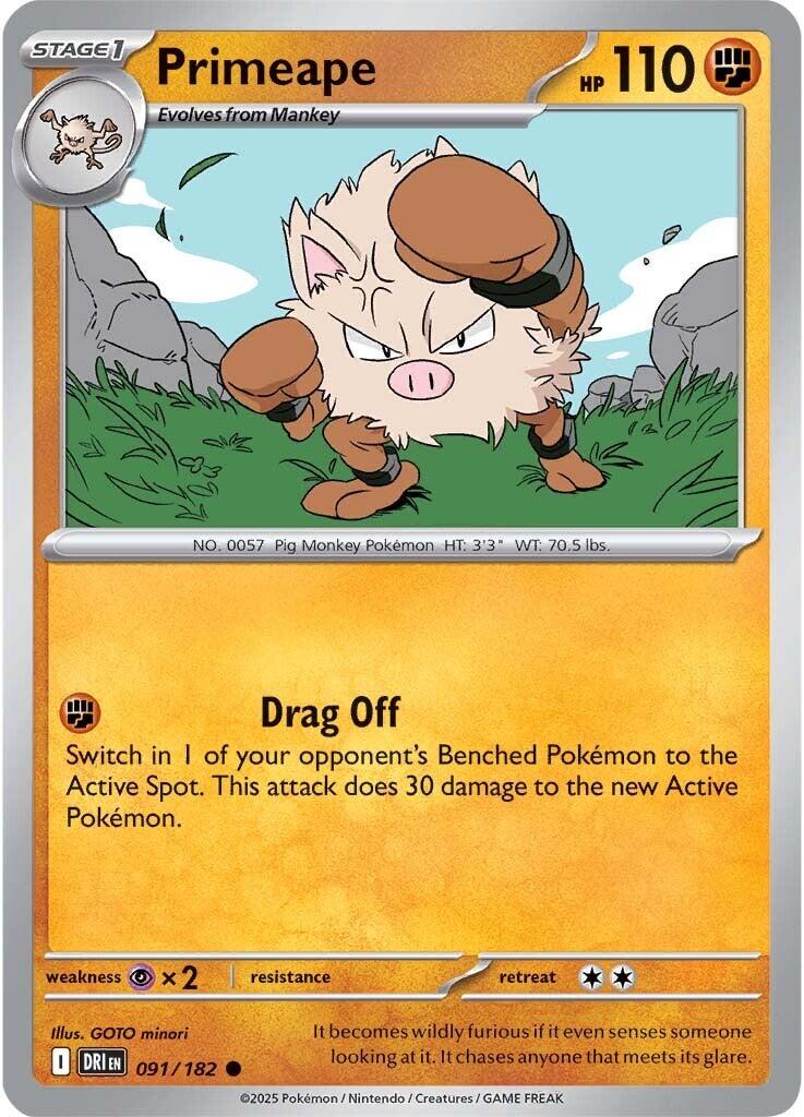 Primeape (091/182) [Scarlet & Violet: Destined Rivals] | Good Games Adelaide SA
