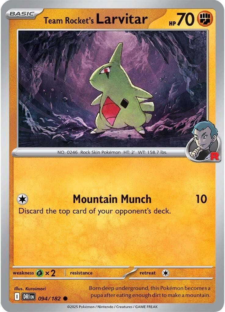 Team Rocket's Larvitar (094/182) [Scarlet & Violet: Destined Rivals] | Good Games Adelaide SA