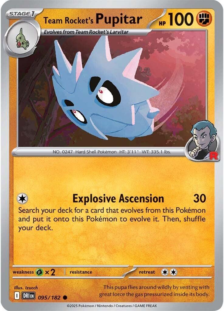 Team Rocket's Pupitar (095/182) [Scarlet & Violet: Destined Rivals] | Good Games Adelaide SA